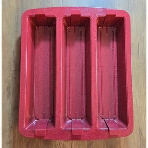 Curtis Stone Dura-Pan Nonstick Trio Pan - 3 Cavity Mini Loaf Pan Lifter Inserts